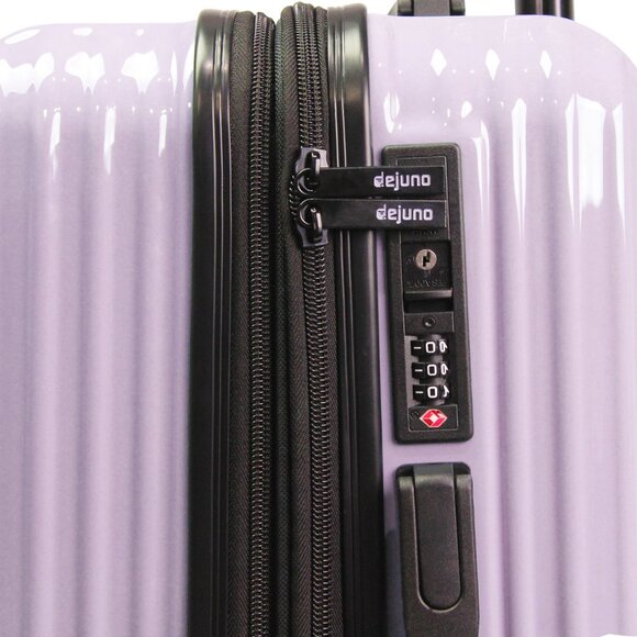 World Traveler Dejuno Tonal 20-Inch Carry-On Polycarbonate Luggage - Lavender - Picture 7 of 8